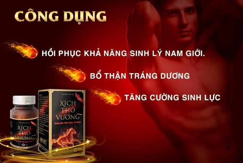 Công dụng của Xích Thố Vương với sức khỏe nam giới