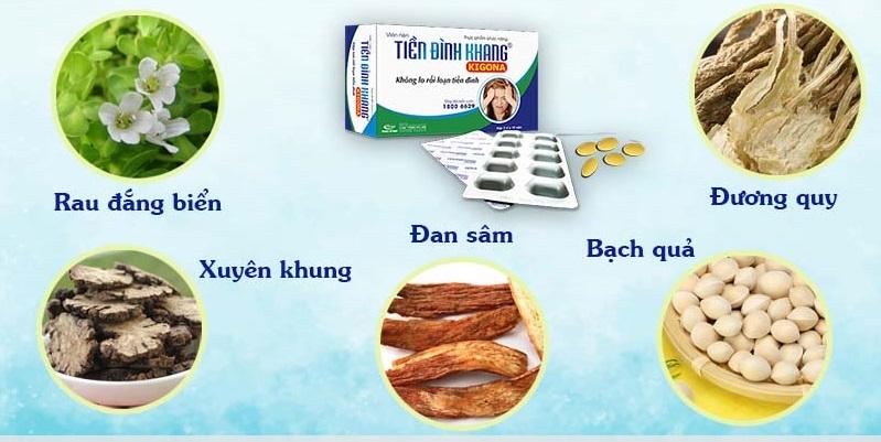Thành phần chính có trong viên uống Tiền Đình Khang