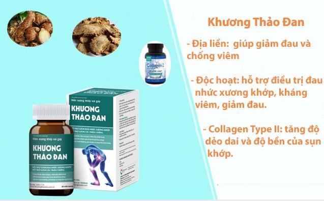 Thành phần chính trong viên xương khớp Khương Thảo Đan - lọ 120 viên