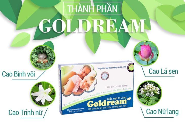 Thành phần chính của viên uống Goldream