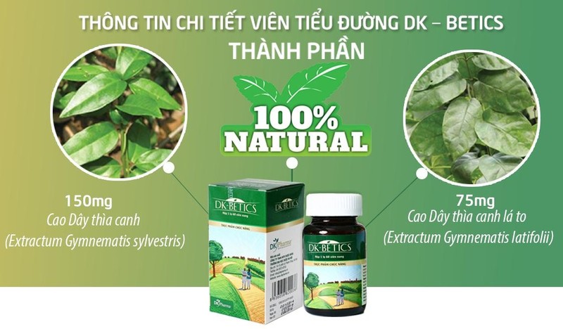 Thành phần của viên uống hỗ trợ điều trị tiểu đường DK Betics